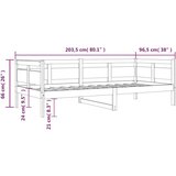  Dnevni ležaj bijeli od masivne borovine 90 x 200 cm | shoptok.hr