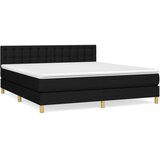  s oprugama i madracem crni 160x200 cm od tkanine | shoptok.hr