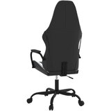  Masažni gaming stol črno in belo umetno usnje | Shoptok.si