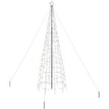 LED Božićno drvce s zemljanim klinovima Šareni 400 cm Željezo | shoptok.hr