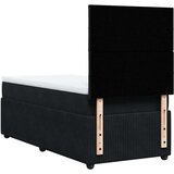 vidaXL Box spring postelja z vzmetnico črna 80x200 cm žamet | Shoptok.si