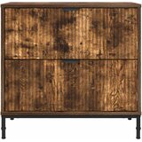  Noćni ormarić s ladicama Dimljeni hrast 63.5 x 36 x 61 cm | shoptok.hr