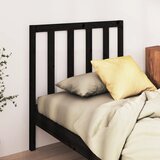  Uzglavlje za krevet crno 106 x 4 x 100 cm od masivne borovine | shoptok.hr