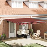vidaXL automatska uvlačiva tenda s LED narančasta i smeđa 450x350 cm | shoptok.hr