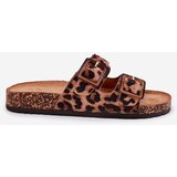 Boto Ladies Slippers With Clear On Cork Sole Leopard Brown Sercele | ePonuda.com