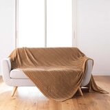 Douceur d intérieur Rjavo pregrinjalo iz mikroflanele 180x220 cm Arya – Cene