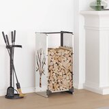 vidaXL stojalo za drva 40x30x80 cm nerjaveče jeklo | Shoptok.si