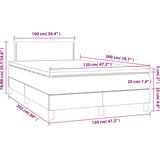 s oprugama i madracem bijeli 120x200 cm od umjetne kože | shoptok.hr