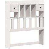  Krevet s regalom za knjige bez madraca bijeli 75x190cm borovina | shoptok.hr