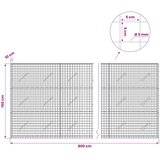  Gabion s 5 mm žicom i mrežom 5x5 cm 800x10x150 cm | shoptok.hr