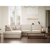 Maison de Rêve Krem kutna garnitura od šenila (s lijevim kutom/u obliku slova L) Kirou – | shoptok.hr