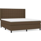  Box spring postelja z vzmetnico temno rjava 160x200 cm blago, (20899134) | Shoptok.si