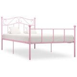  Posteljni okvir roza kovinski 90x200 cm, (20644197) | Shoptok.si