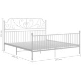  Okvir za krevet bijeli metalni 200 x 200 cm | shoptok.hr