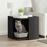  Kutija za mačji pijesak crna 53x53x51 cm konstruirano drvo | shoptok.hr