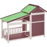  Kućica za pse boja kave 143 x 60,5 x 109 cm od masivne borovine | shoptok.hr