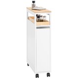 SoBuy kopalniški voziček nišna polica prostorsko varčen bela 20 cm, (5000009249) | Shoptok.si