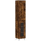  Visoka komoda dimljeni hrast 34 5x34x180cm konstruiranog drva | shoptok.hr