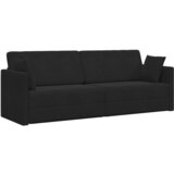 vidaXL Floor Sofa Bed 2-v-1 Črna 213x144x60 cm Velur | Shoptok.si