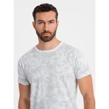 Ombre Men's patterned cotton short-sleeved T-shirt - white | shoptok.hr