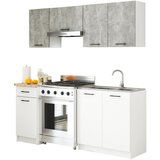 AKORD KITCHEN FURNITURE SET OLIWIA 1.8M BETON-BELA, (21702843) Cene