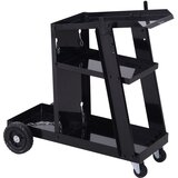 Durhand voziček za orodje 3 police 4 gumijasta kolesa max. 50 kg delavnica jeklo 71 x 70 x 39 cm črna, (20745417) Cene