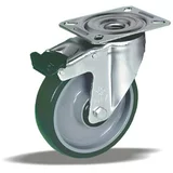 Liv zakretni kotač za transportna kolica s kočnicom (Promjer kotačića: 100 mm, Nosivost: 150 kg, Kuglični ležaj)
