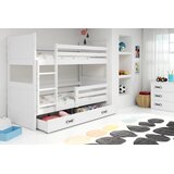 Rico drveni dječji krevet na kat s ladicom - bijeli - 190*80cm | shoptok.hr
