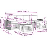 Set vanjskih sofa 6 kom. Prirodna i svjetlosiva | shoptok.hr