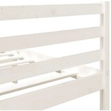  Posteljni okvir bel iz trdnega lesa 135x190 cm 4FT6, (20646132) | Shoptok.si