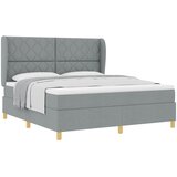  Krevet s opruga kutije Svijetlo siva 200 x 180 cm tkanina | shoptok.hr