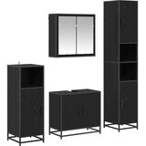  Set namještaja za kupaonicu 4 kom. Crni hrast 65 x 33 x 60 cm | shoptok.hr