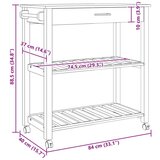  Kuhinjski kolica Jednobojno Crna 88 5 x 40 x 84 cm | shoptok.hr