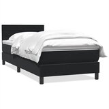 Box spring krevet s madracem crni 90x210 cm baršunasti | shoptok.hr