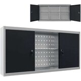 vidaXL zidni ormarić za alat u industrijskom stilu metalni sivo-crni | shoptok.hr