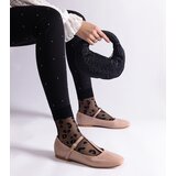 Gemre Beige Patent Ballet Flats with Strap Marseille | Shoptok.si