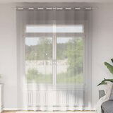 vidaXL Voile zavese z vponkami 2 kosa svetlo siva 140x260 cm Cene