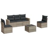  6-dijelni set vrtnih sofa od poliratana s jastucima svjetlosivi | shoptok.hr