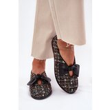 Laura Messi Leather Ballet Flats With Bow 2921 Black | ePonuda.com