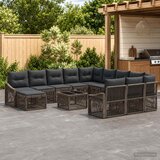  Sjedeća garnitura za vrt 13 kom. Siva poliratan | shoptok.hr