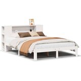 vidaXL Knjižna postelja brez ležišča bela 120x190 cm trdna borovina | Shoptok.si