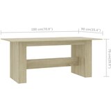  Blagovaonski stol boja hrasta 180x90x76 cm konstruirano drvo | shoptok.hr