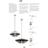  Redo 01-3005 - Visilica na sajli GRILL 1xE27/42W/230V, prečnik 39,6 cm, crna/smeđa | Eponuda.com