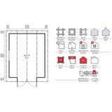 Male kuće Drvena vrtna kućica COLORADO 294 × 355 cm sa šindrom | shoptok.hr