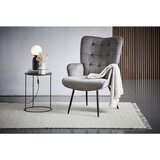 XORA fotelj, siva, črna kovina, tekstil | Shoptok.si