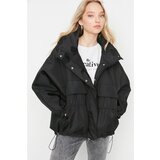 Trendyol Black Oversize Hooded Quilted Down Jacket Cene