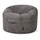 SLOWDOWN Temno siva otroška vreča za sedenje iz rebrastega žameta Roll 80 – | Shoptok.si