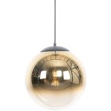 QAZQA Art Deco viseča svetilka črna z zlatim steklom 33 cm - Pallon Cene