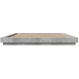  Okvir kreveta s LED svjetlima boja betona 180 x 200 cm drveni | shoptok.hr