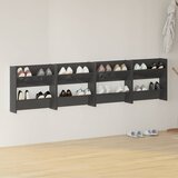  Zidni ormarići za cipele 4 kom sjajni sivi 60x18x60 cm drveni | shoptok.hr